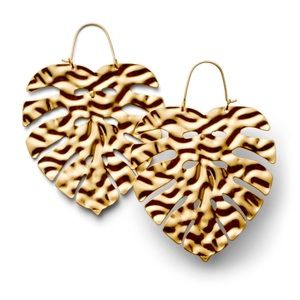 Tabitha Brown Target Metallic Palm Leaf Drop Earrings